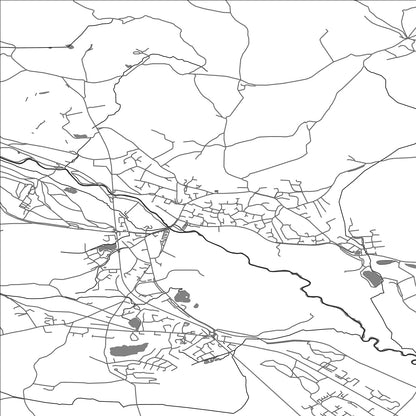 ROAD MAP OF BOVEY TRACEY, UNITED KINGDOM BY MAPBAKES