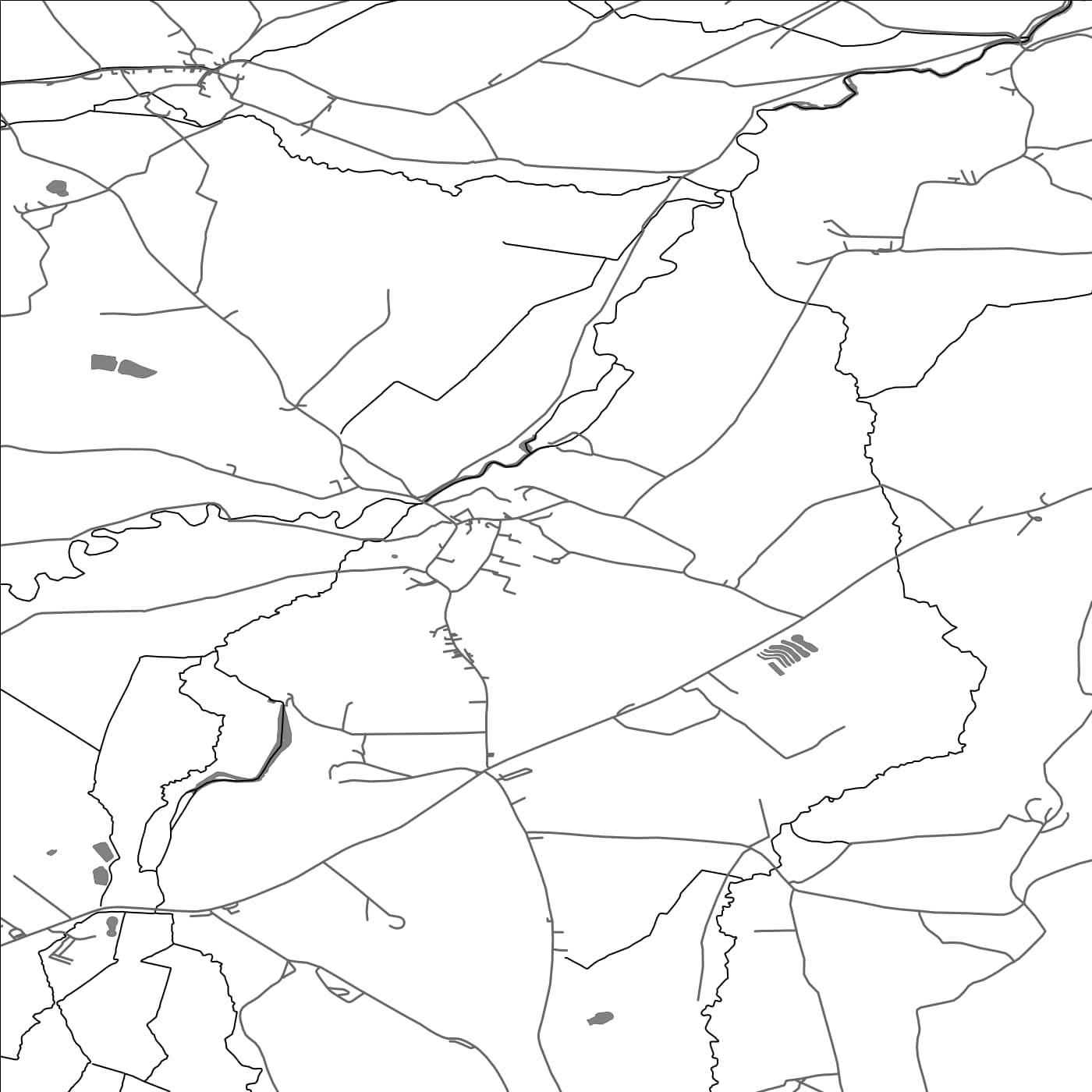 ROAD MAP OF BRADFORD-ON-TONE, UNITED KINGDOM BY MAPBAKES