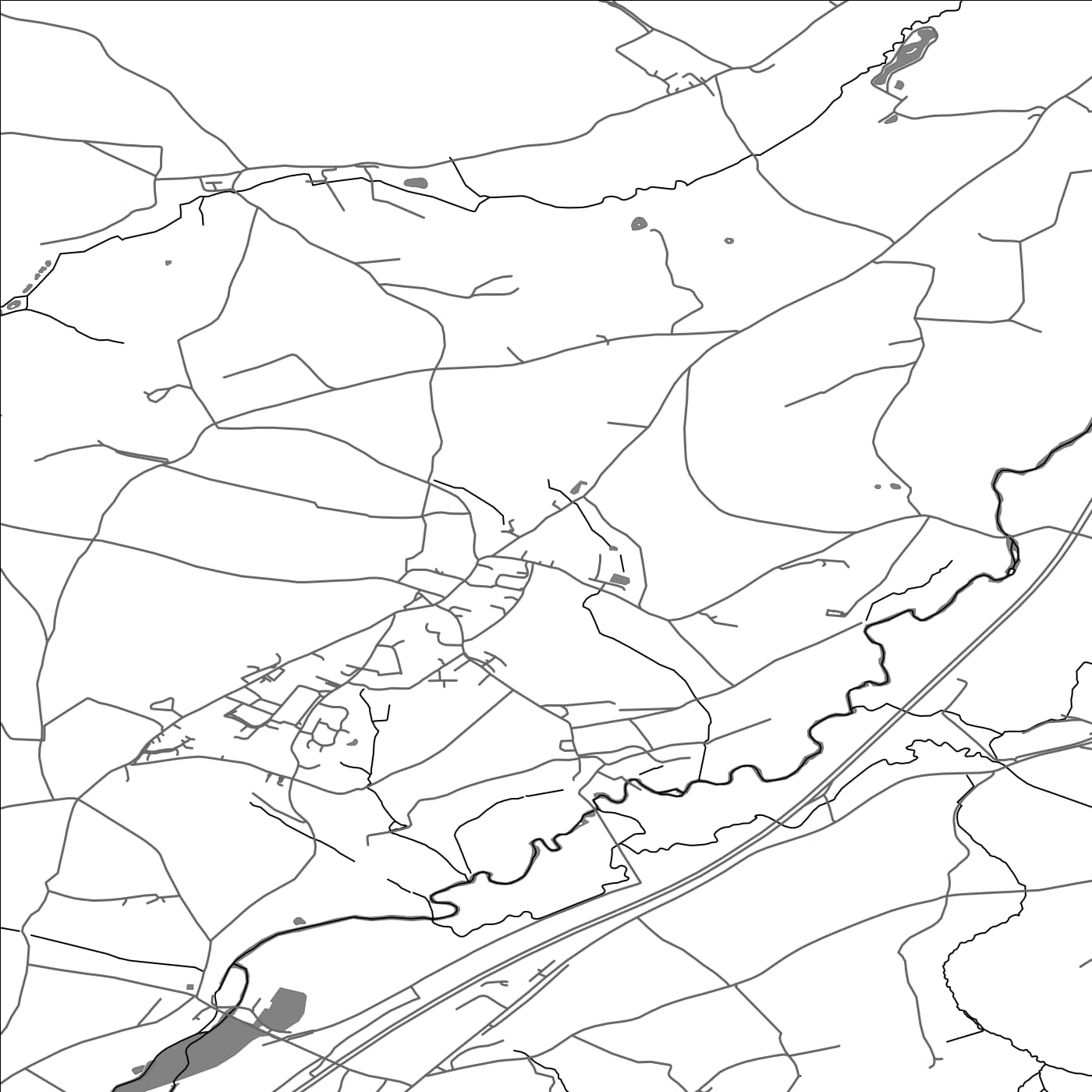 ROAD MAP OF BRADNINCH, UNITED KINGDOM BY MAPBAKES