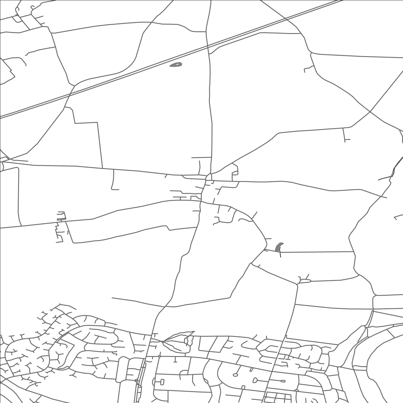 ROAD MAP OF BRAITHWELL, UNITED KINGDOM BY MAPBAKES