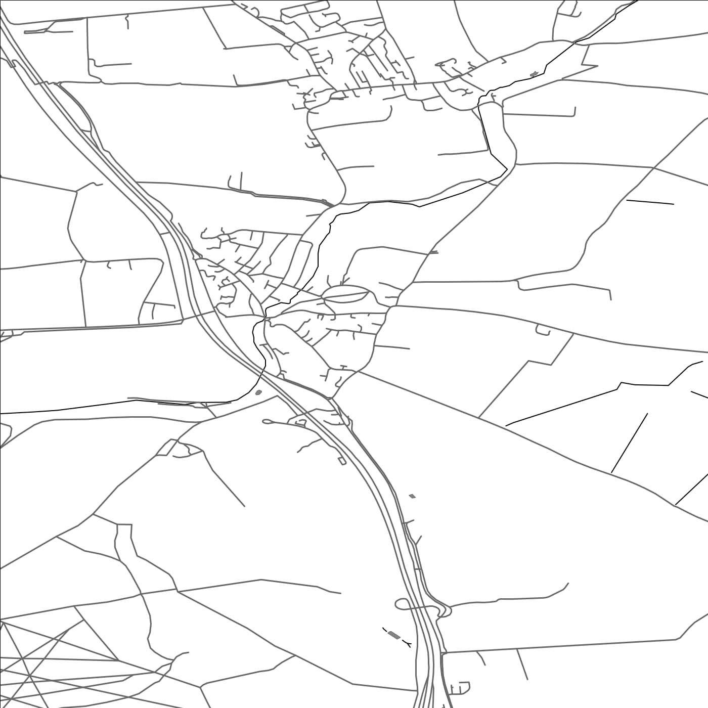 ROAD MAP OF BRAMHAM CUM OGLETHORPE, UNITED KINGDOM BY MAPBAKES