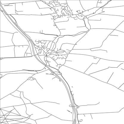 ROAD MAP OF BRAMHAM CUM OGLETHORPE, UNITED KINGDOM BY MAPBAKES