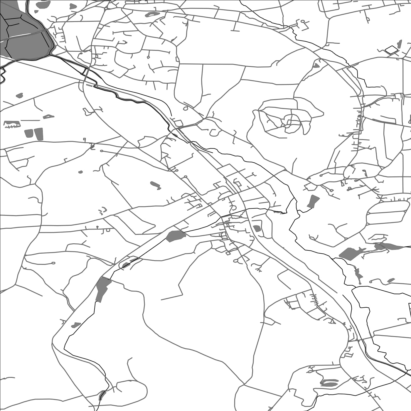 ROAD MAP OF BRAMLEY, UNITED KINGDOM BY MAPBAKES