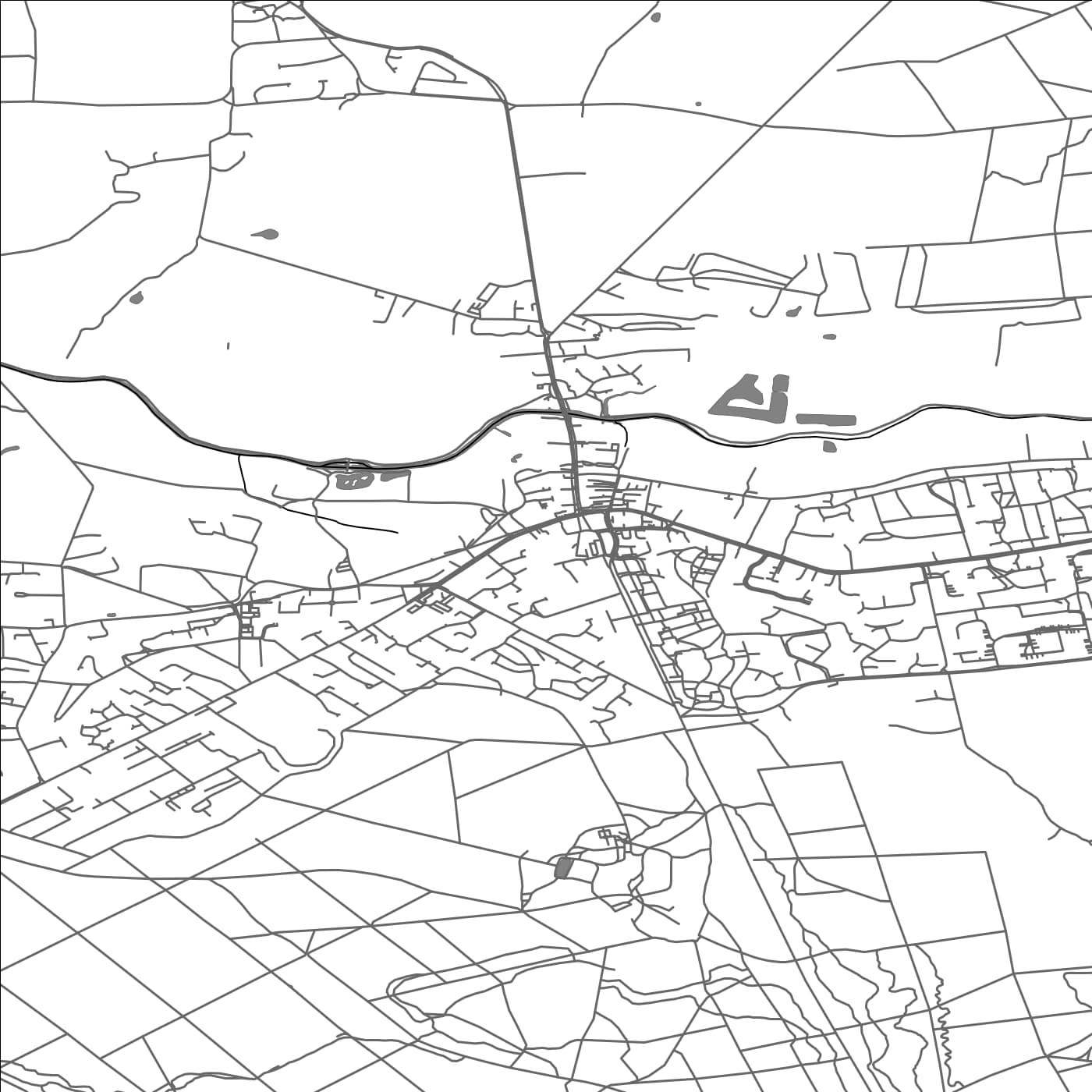 ROAD MAP OF BRANDON, UNITED KINGDOM BY MAPBAKES