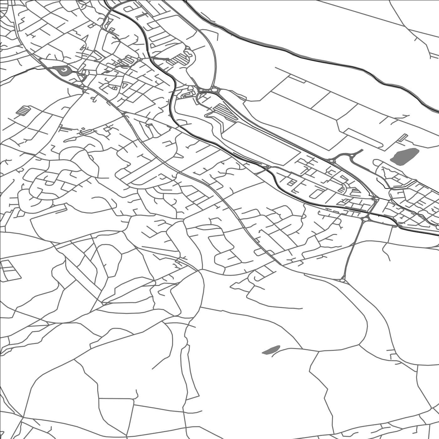 ROAD MAP OF BRERETON, UNITED KINGDOM BY MAPBAKES