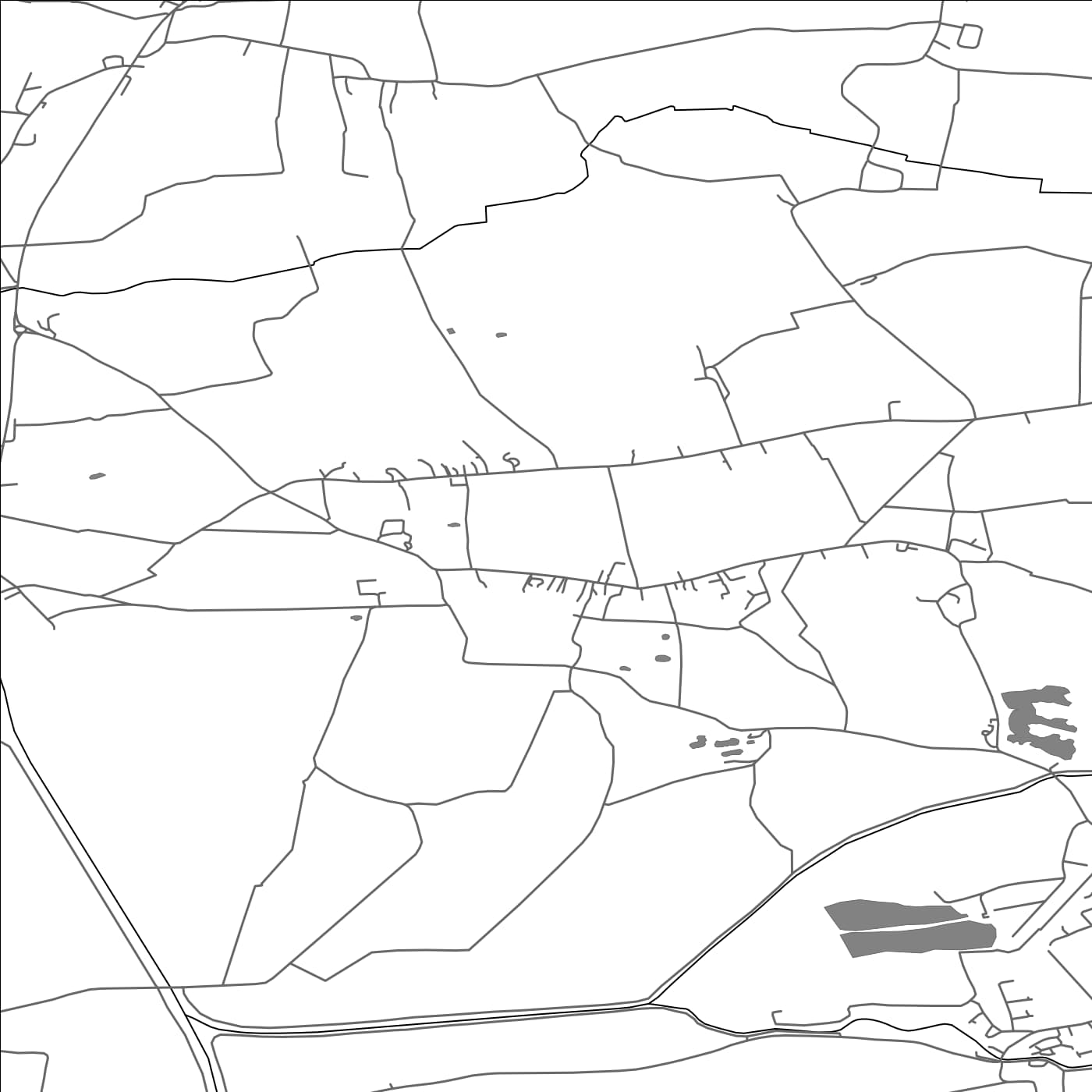 ROAD MAP OF BRETHERTON, UNITED KINGDOM BY MAPBAKES