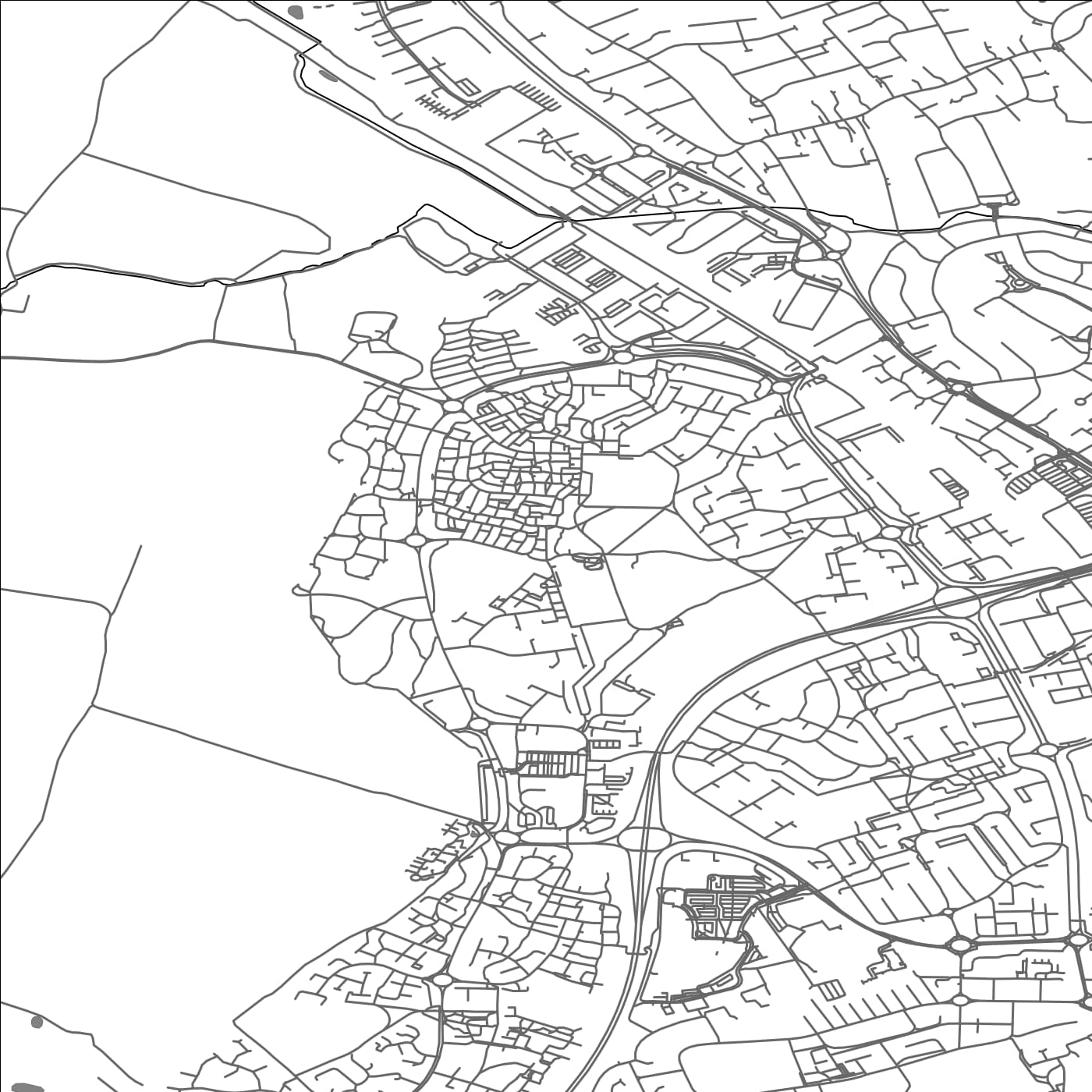 ROAD MAP OF BRETTON, UNITED KINGDOM BY MAPBAKES