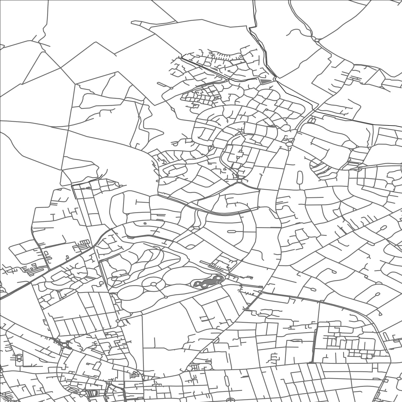 ROAD MAP OF BRICKHILL, UNITED KINGDOM BY MAPBAKES