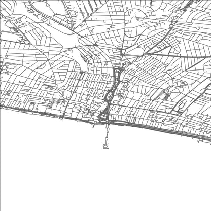 ROAD MAP OF BRIGHTON AND HOVE, UNITED KINGDOM BY MAPBAKES