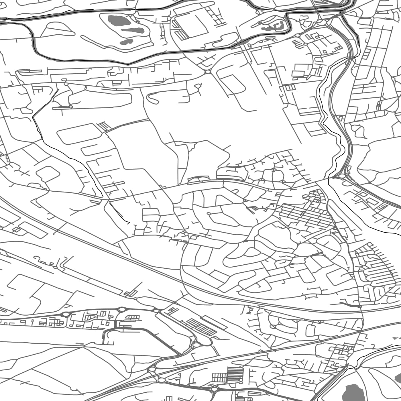 ROAD MAP OF BRINSWORTH, UNITED KINGDOM BY MAPBAKES