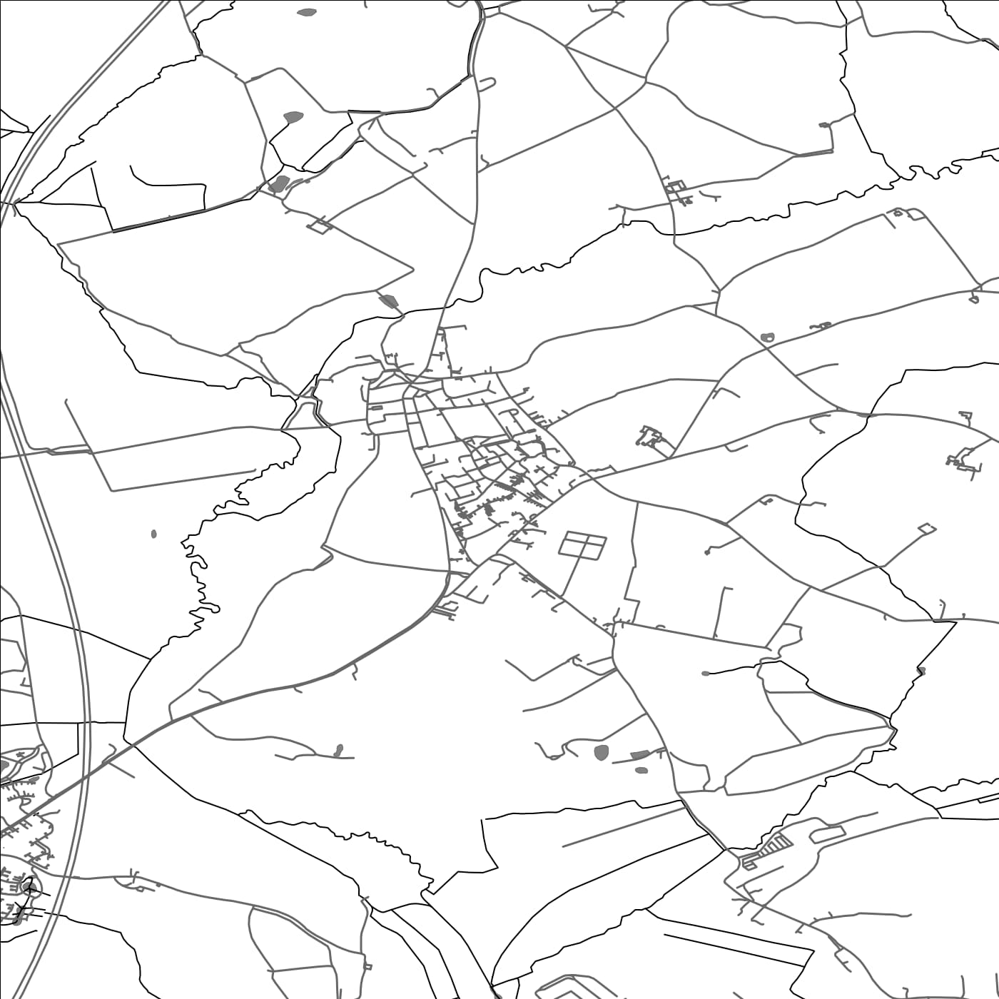 ROAD MAP OF BROAD CLYST, UNITED KINGDOM BY MAPBAKES