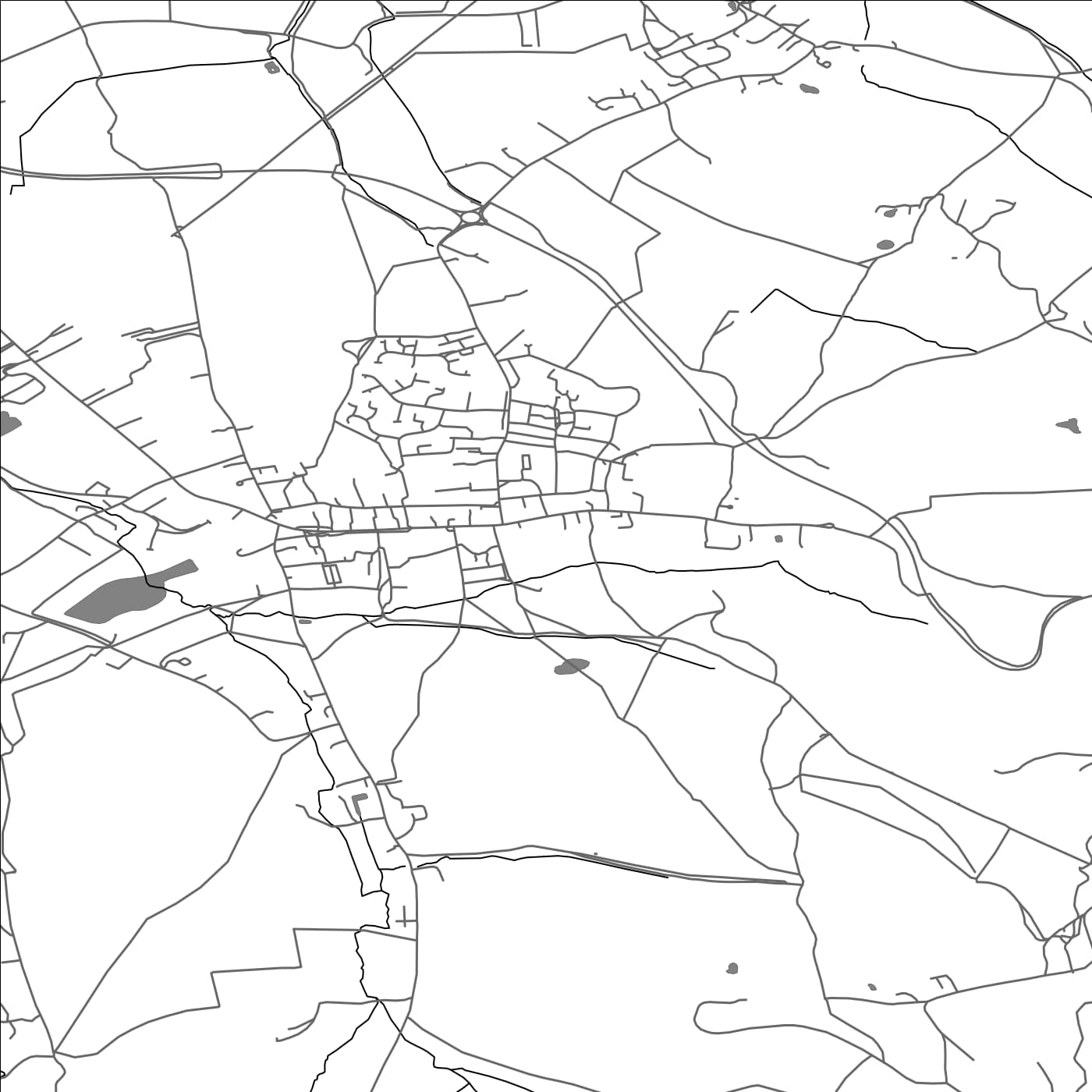 ROAD MAP OF BROADWAY, UNITED KINGDOM BY MAPBAKES