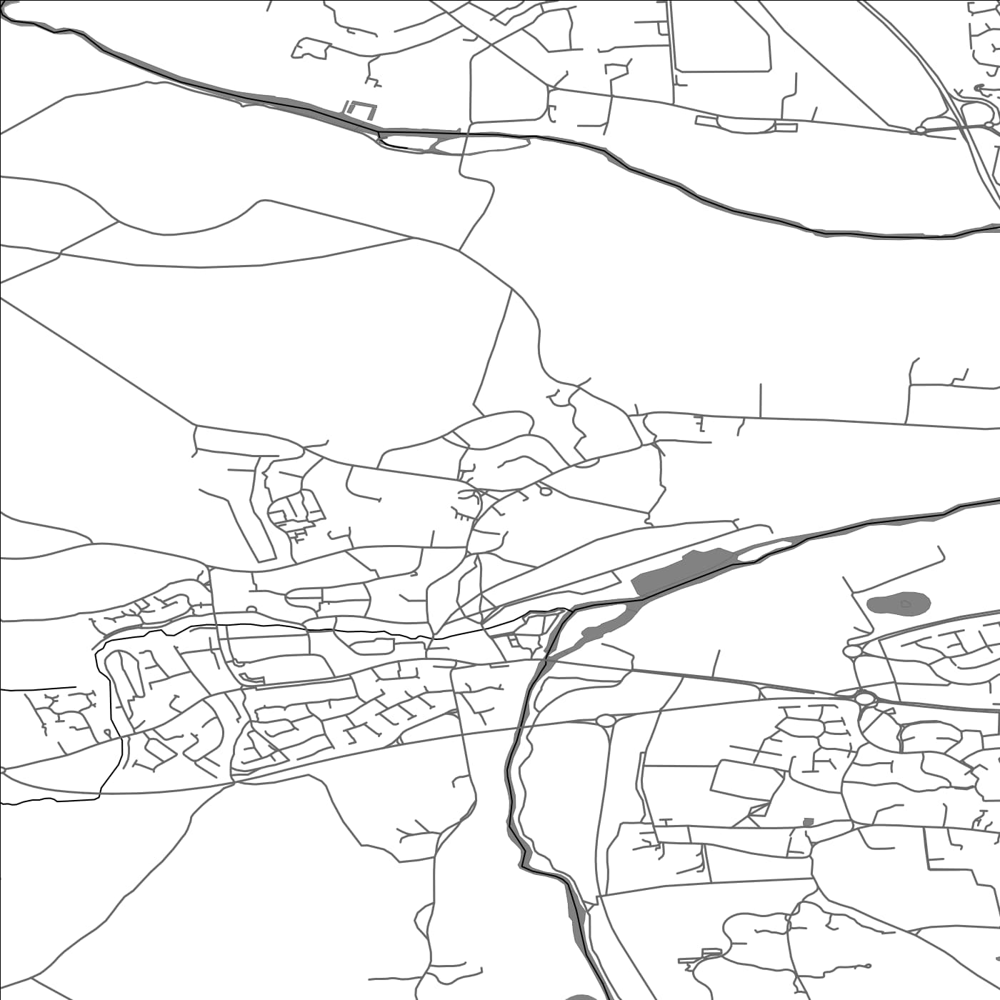 ROAD MAP OF BROMHAM, UNITED KINGDOM BY MAPBAKES