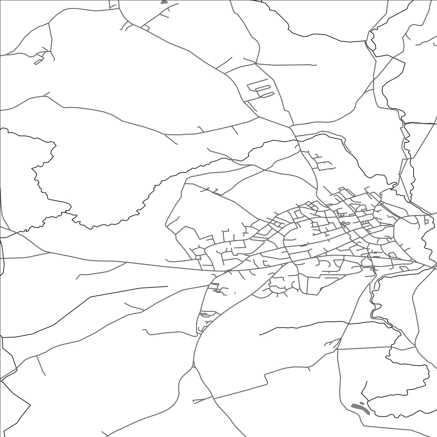 ROAD MAP OF BROMYARD AND WINSLOW, UNITED KINGDOM BY MAPBAKES