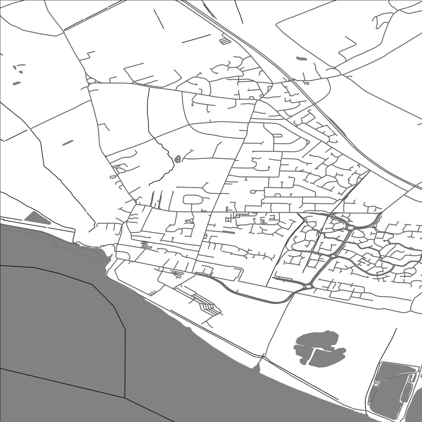 ROAD MAP OF BROUGH, UNITED KINGDOM BY MAPBAKES