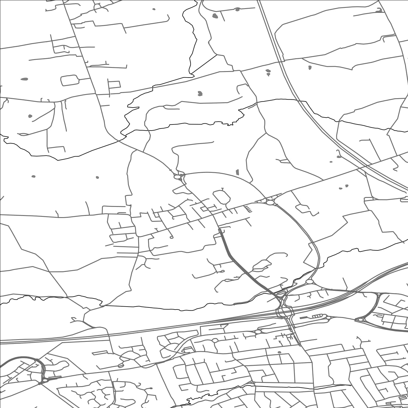 ROAD MAP OF BROUGHTON, UNITED KINGDOM BY MAPBAKES