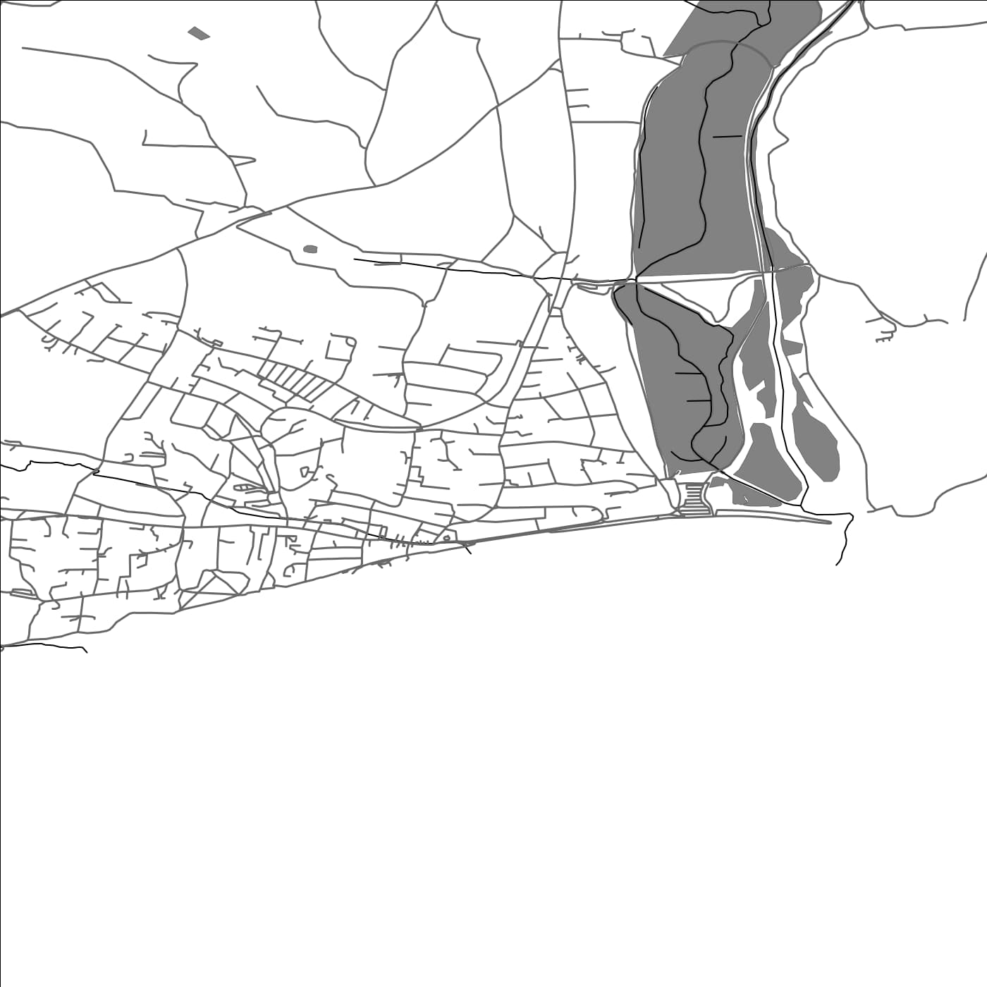 ROAD MAP OF BUDLEIGH SALTERTON, UNITED KINGDOM BY MAPBAKES