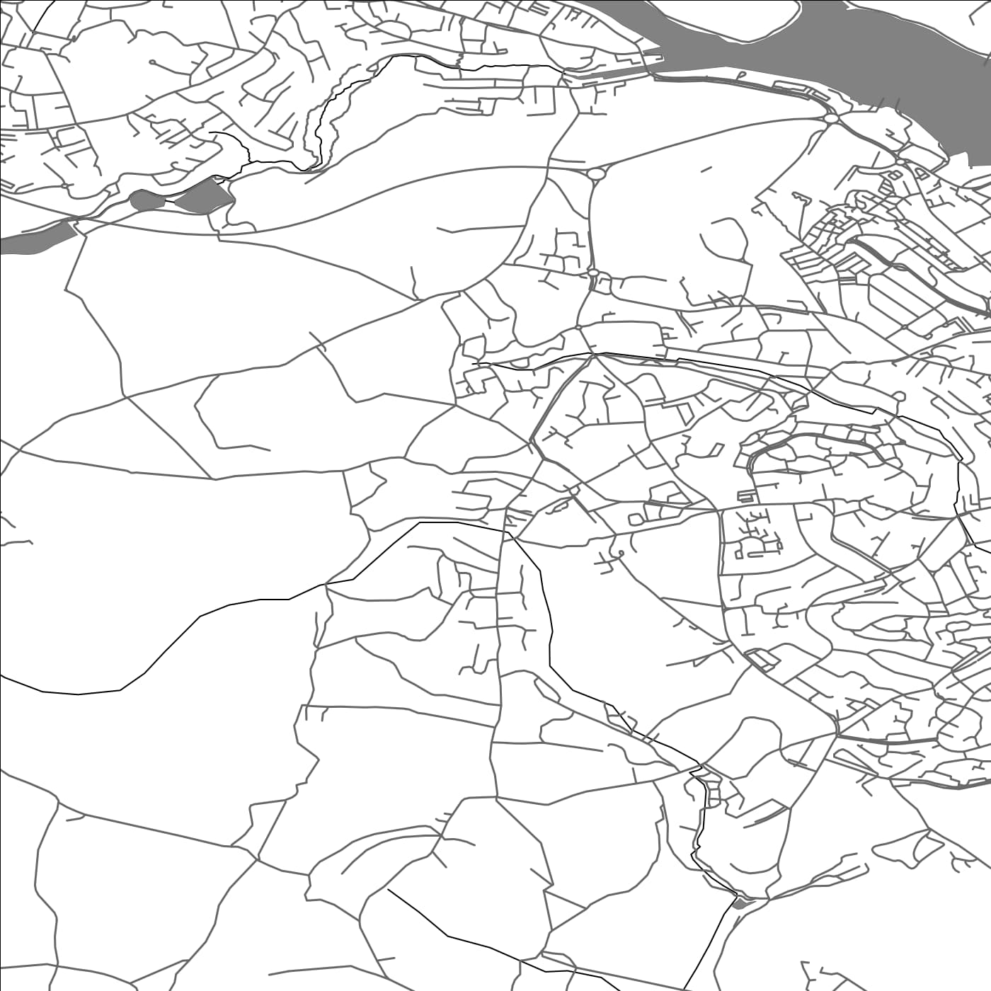 ROAD MAP OF BUDOCK, UNITED KINGDOM BY MAPBAKES