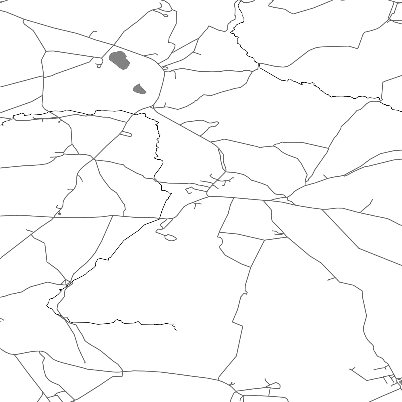 ROAD MAP OF BUERTON, UNITED KINGDOM BY MAPBAKES