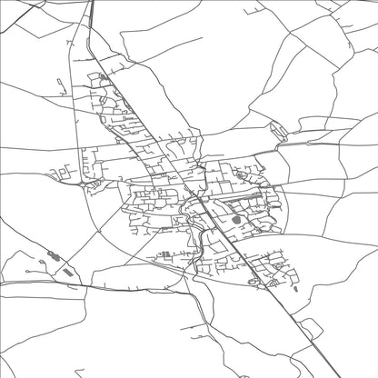 ROAD MAP OF BUNTINGFORD, UNITED KINGDOM BY MAPBAKES