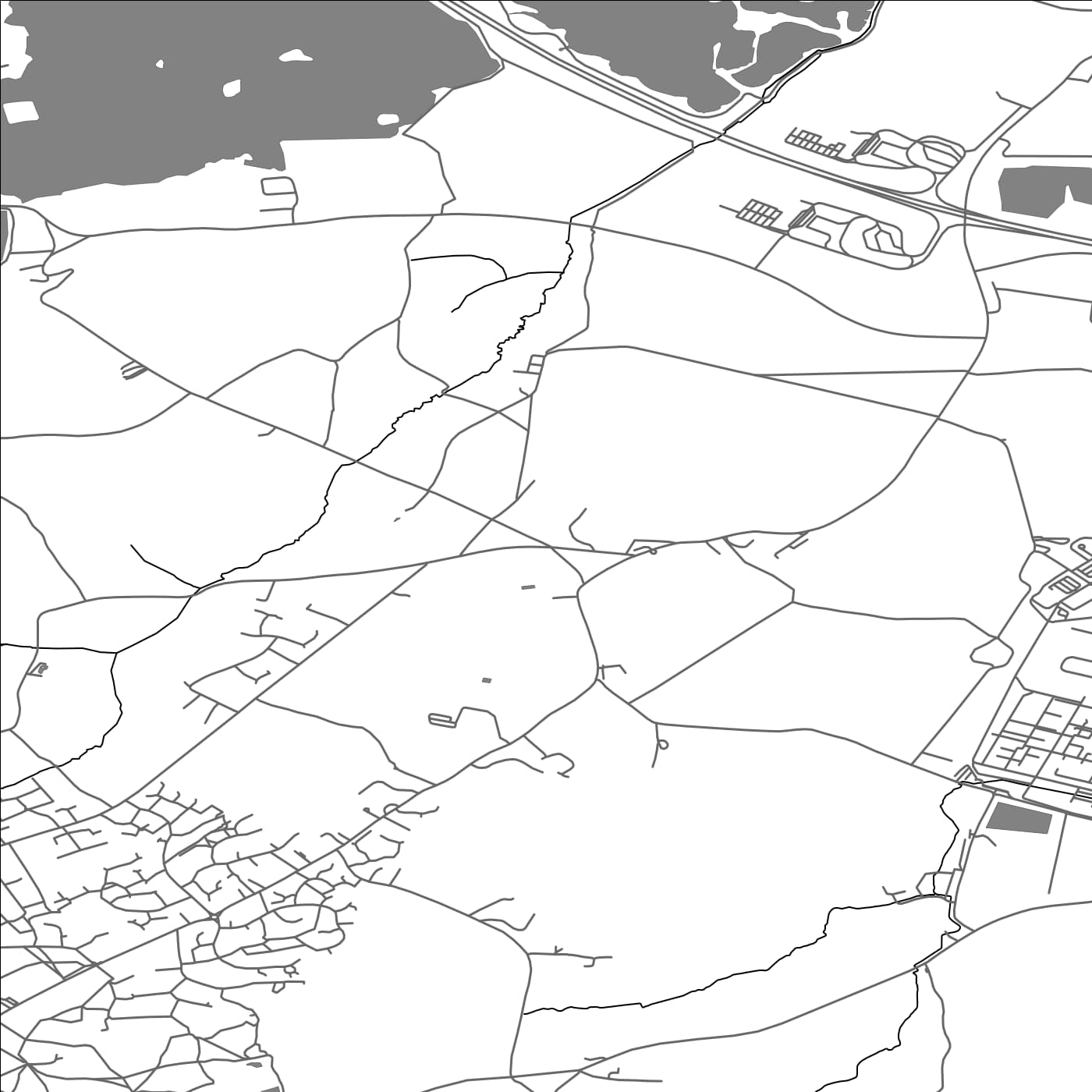 ROAD MAP OF BURGHFIELD, UNITED KINGDOM BY MAPBAKES