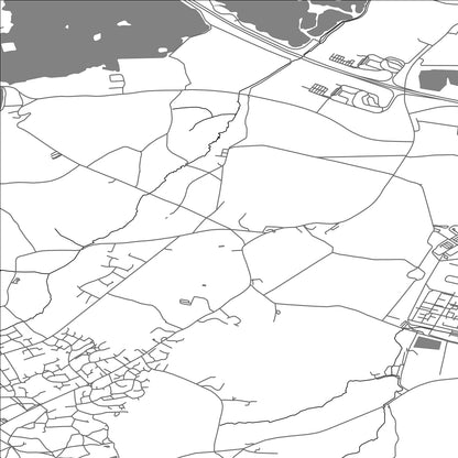 ROAD MAP OF BURGHFIELD, UNITED KINGDOM BY MAPBAKES