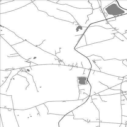 ROAD MAP OF BURLAND, UNITED KINGDOM BY MAPBAKES