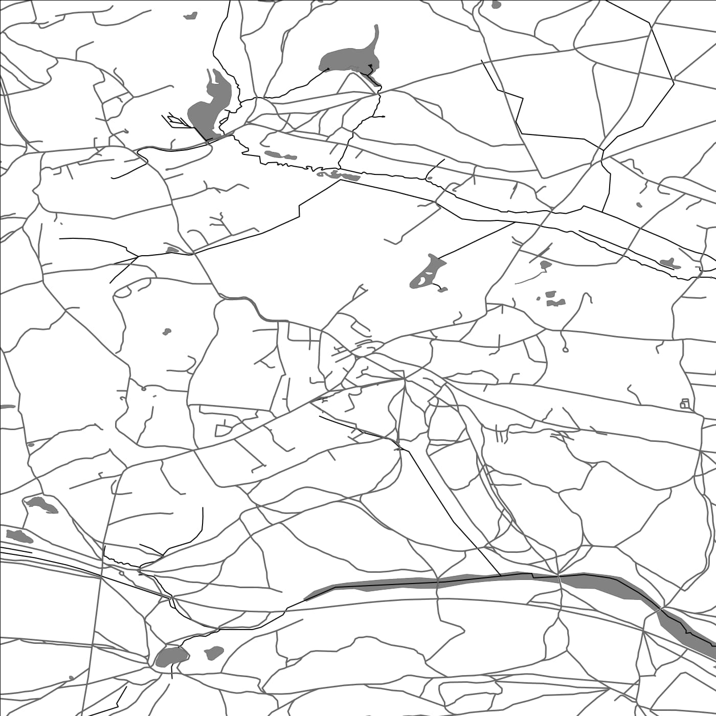 ROAD MAP OF BURLEY, UNITED KINGDOM BY MAPBAKES