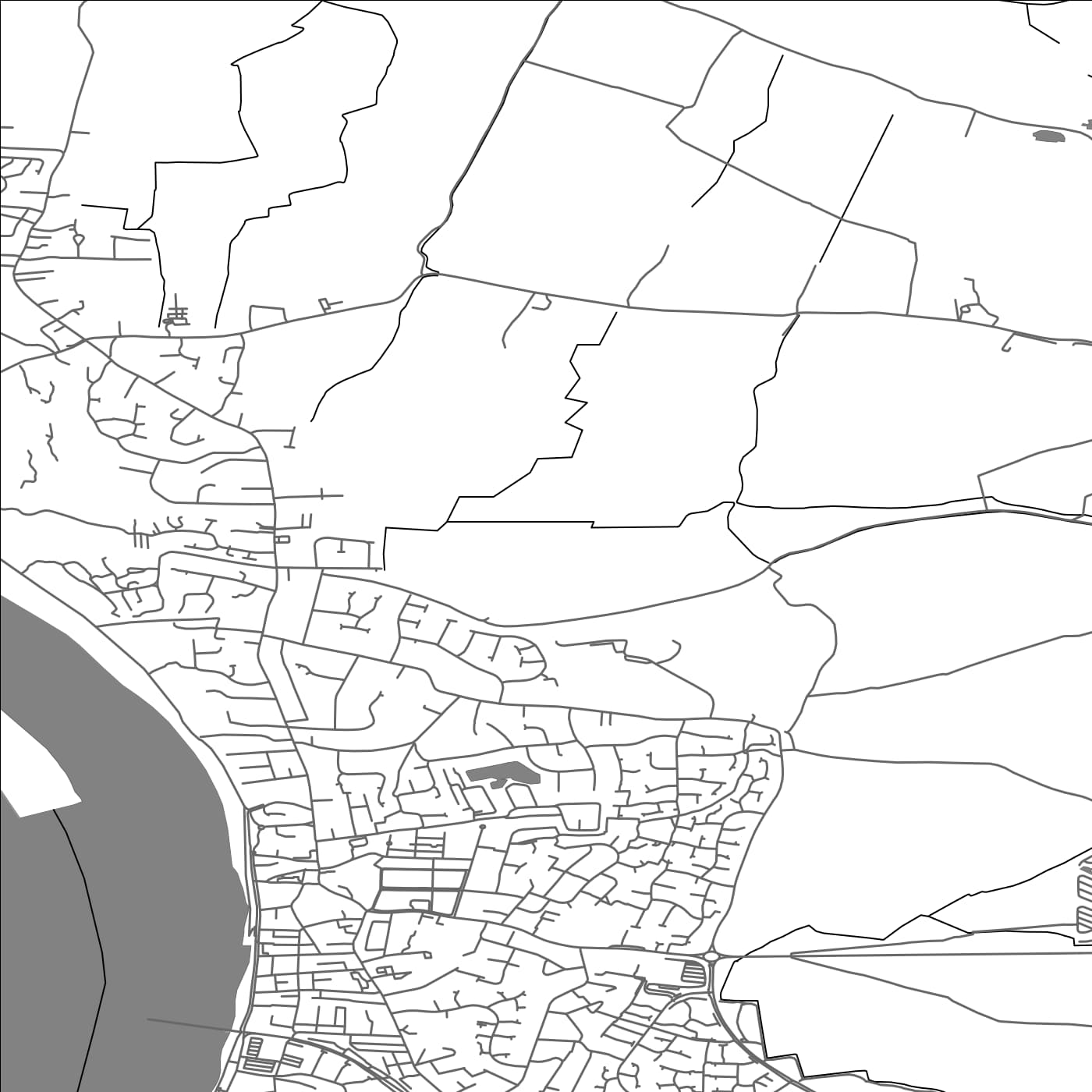 ROAD MAP OF BURNHAM ON SEA AND HIGHBRIDGE, UNITED KINGDOM BY MAPBAKES