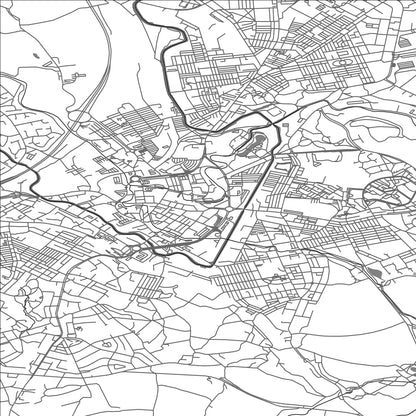 ROAD MAP OF BURNLEY, UNITED KINGDOM BY MAPBAKES