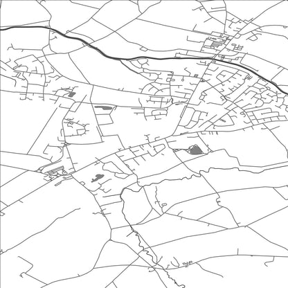 ROAD MAP OF BURSCOUGH, UNITED KINGDOM BY MAPBAKES