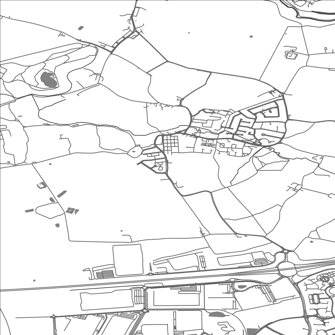 ROAD MAP OF BURTONWOOD AND WESTBROOK, UNITED KINGDOM BY MAPBAKES