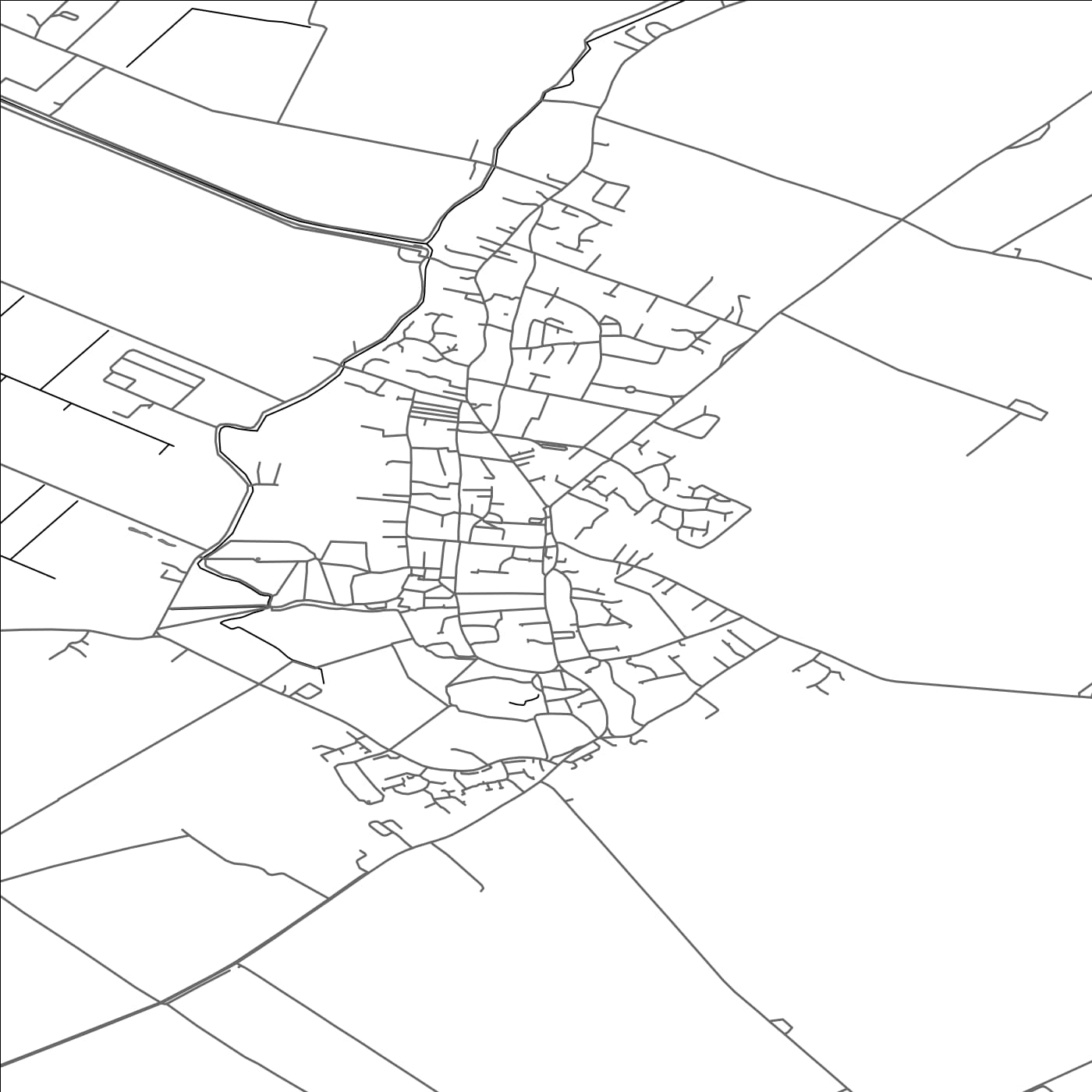 ROAD MAP OF BURWELL, UNITED KINGDOM BY MAPBAKES