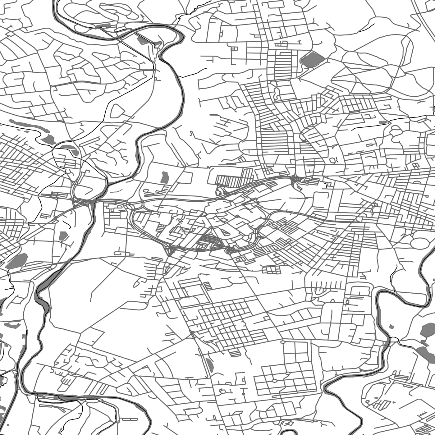 ROAD MAP OF BURY, UNITED KINGDOM BY MAPBAKES