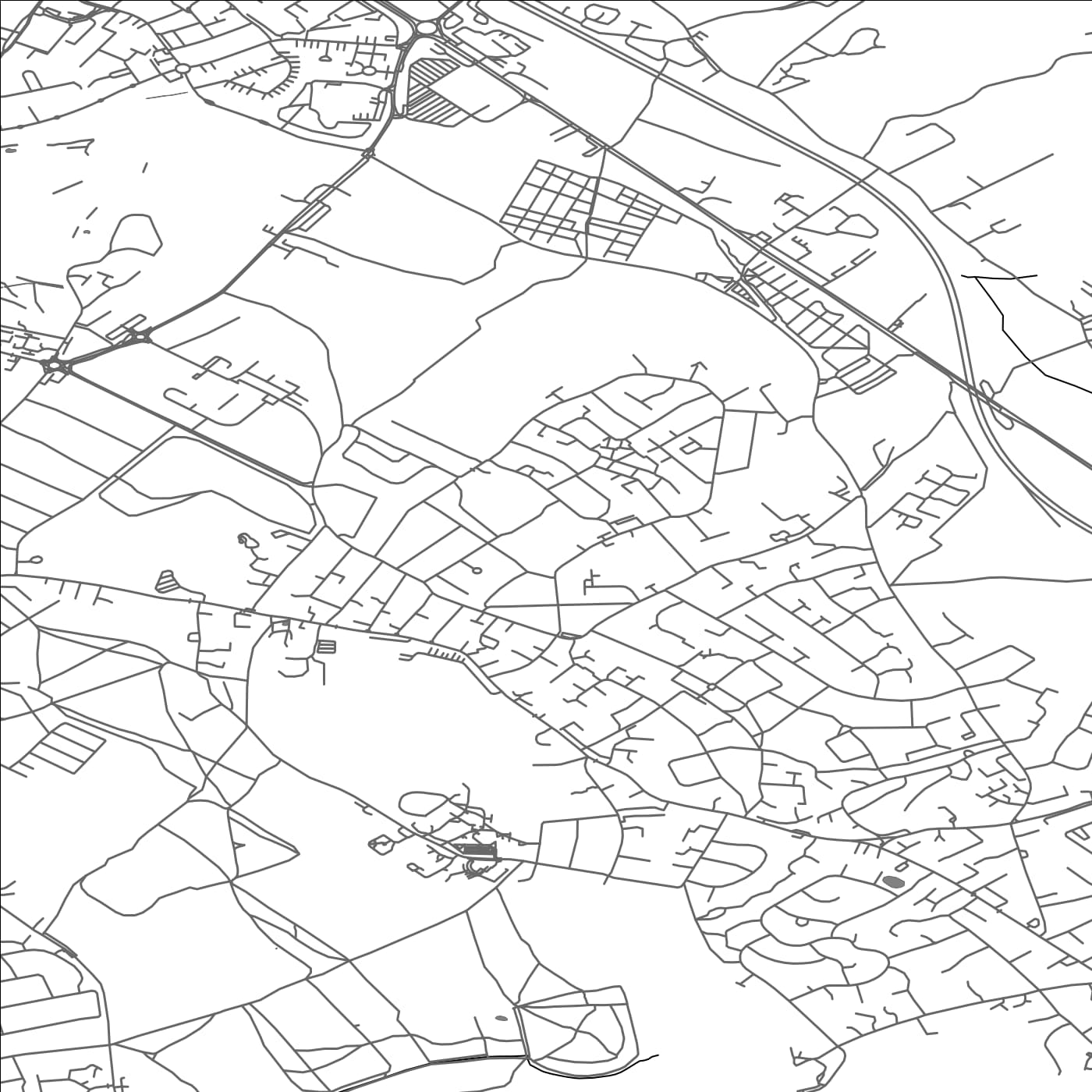 ROAD MAP OF BUSHEY, UNITED KINGDOM BY MAPBAKES