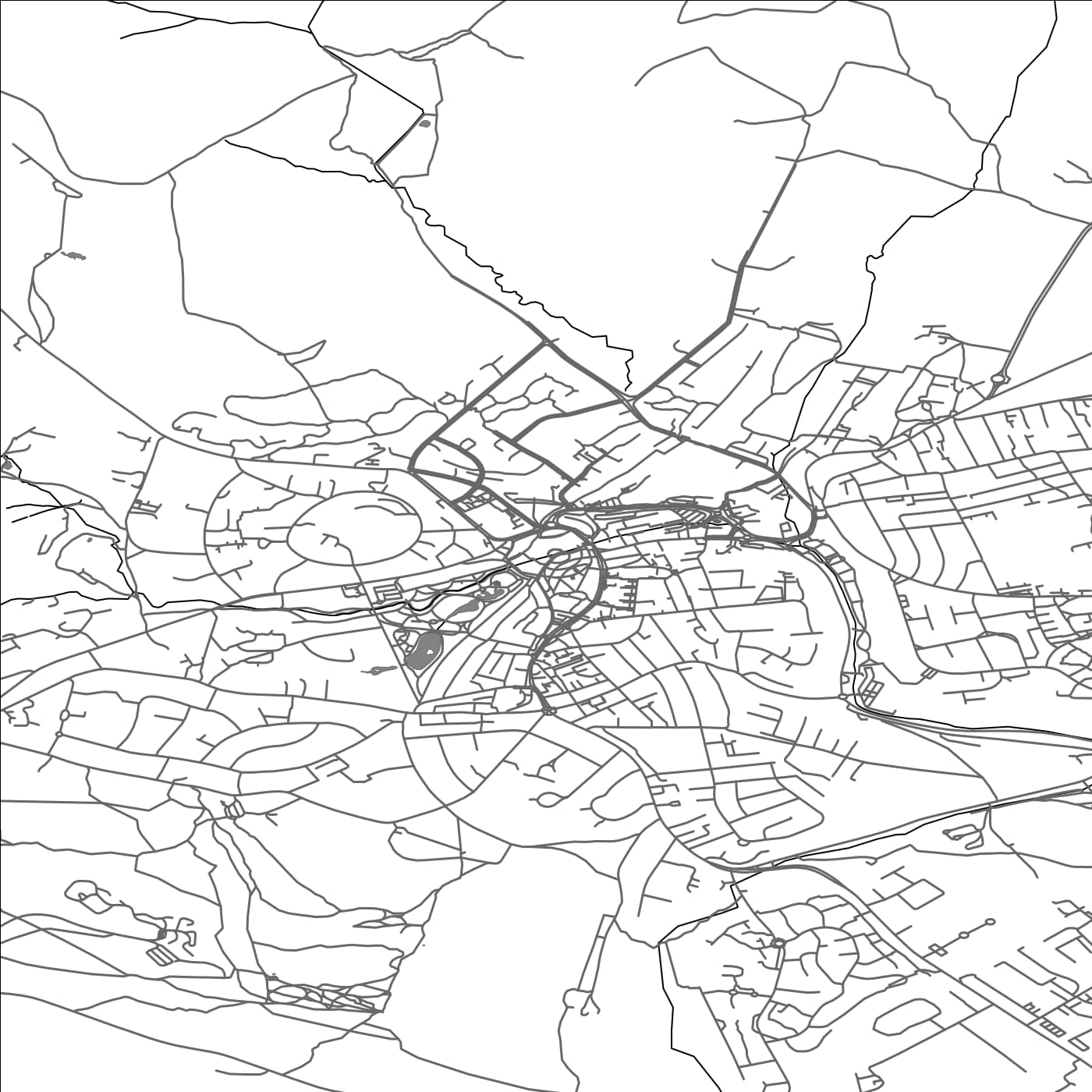 ROAD MAP OF BUXTON, UNITED KINGDOM BY MAPBAKES