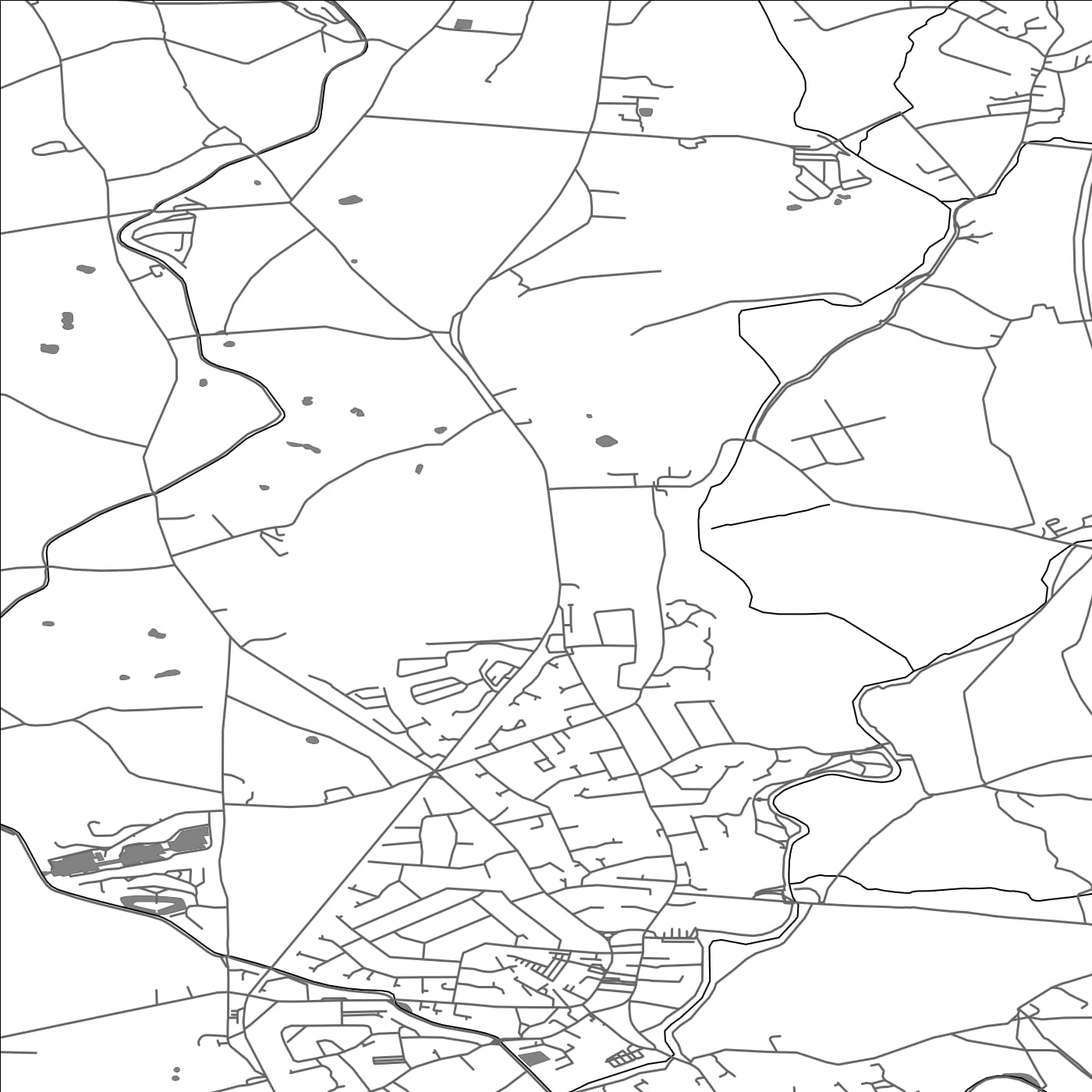 ROAD MAP OF CABUS, UNITED KINGDOM BY MAPBAKES