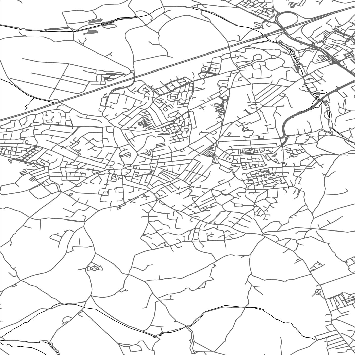 ROAD MAP OF CAMBORNE, UNITED KINGDOM BY MAPBAKES