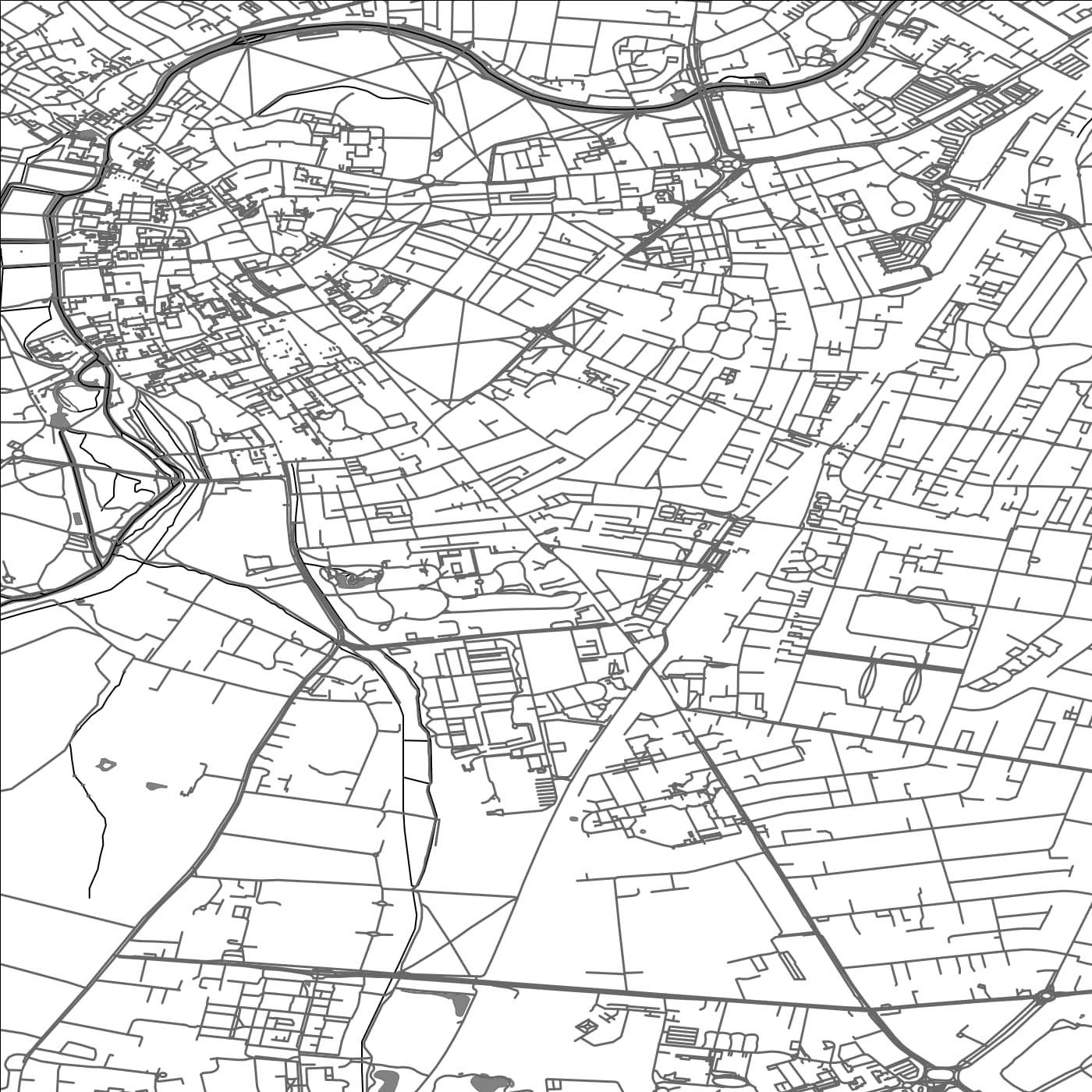 ROAD MAP OF CAMBRIDGE, UNITED KINGDOM BY MAPBAKES