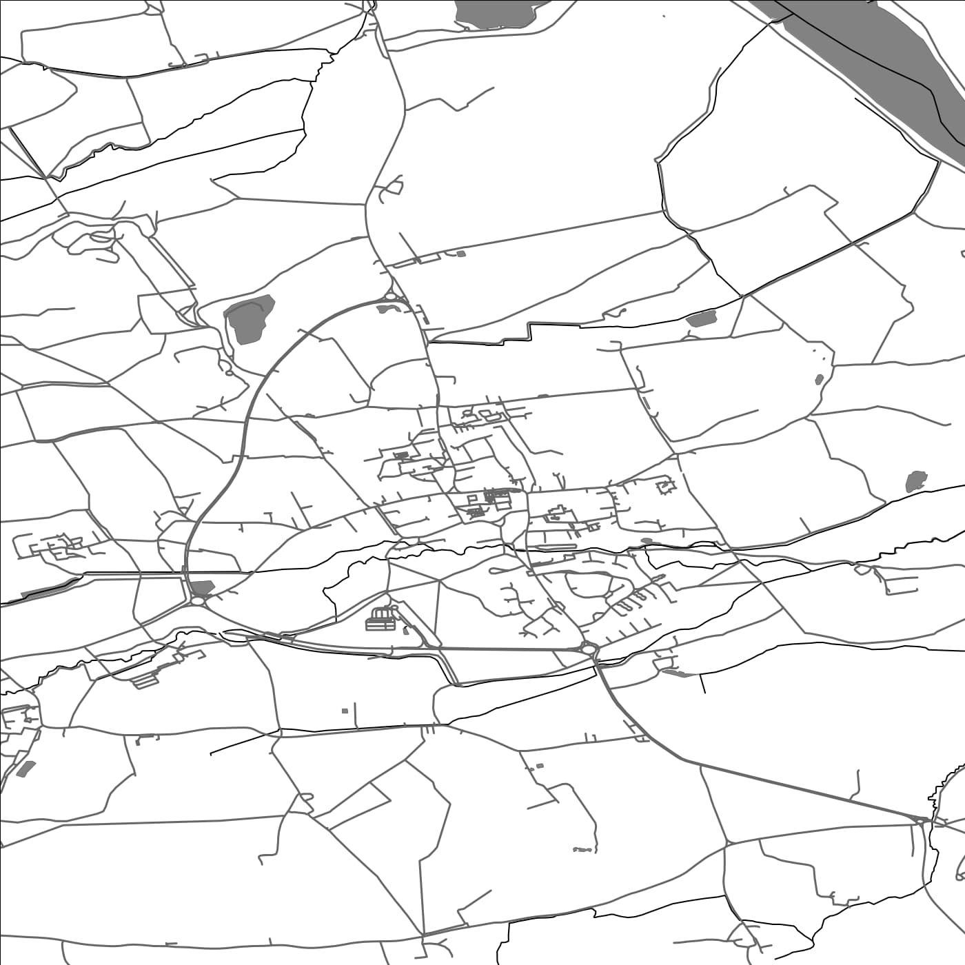 ROAD MAP OF CANNINGTON, UNITED KINGDOM BY MAPBAKES