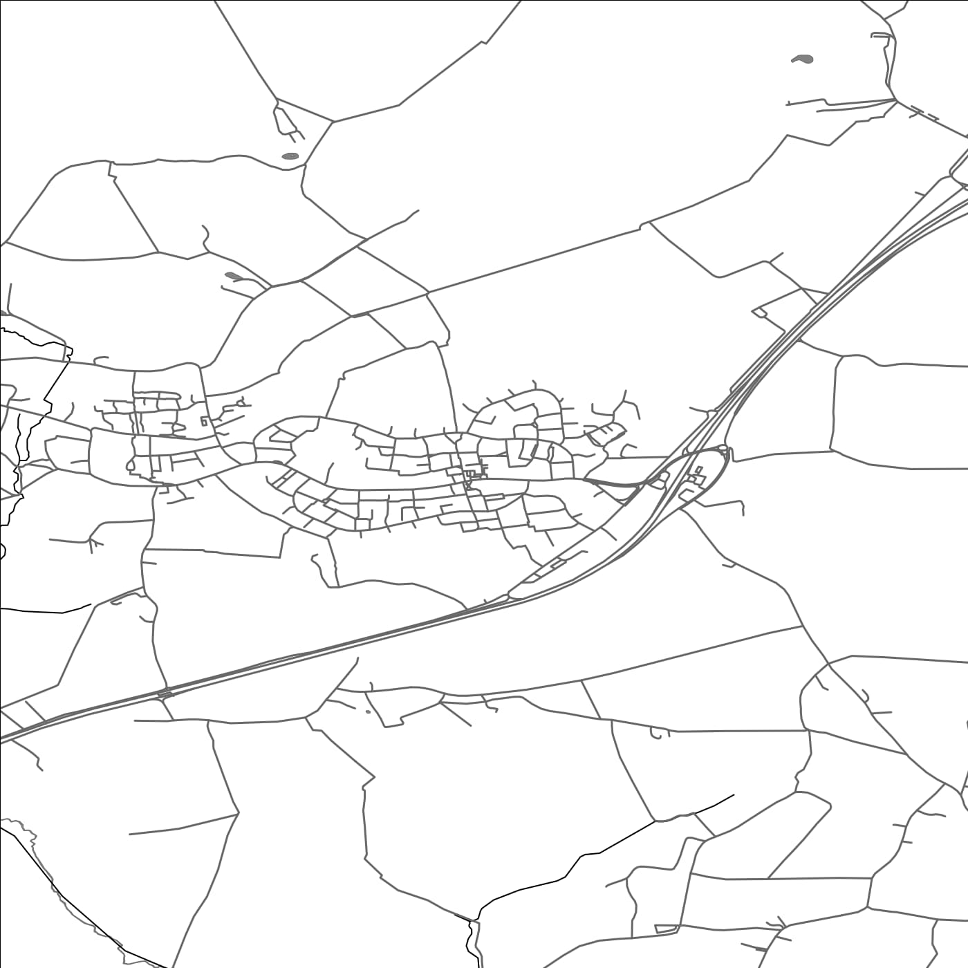 ROAD MAP OF CAPEL ST MARY, UNITED KINGDOM BY MAPBAKES