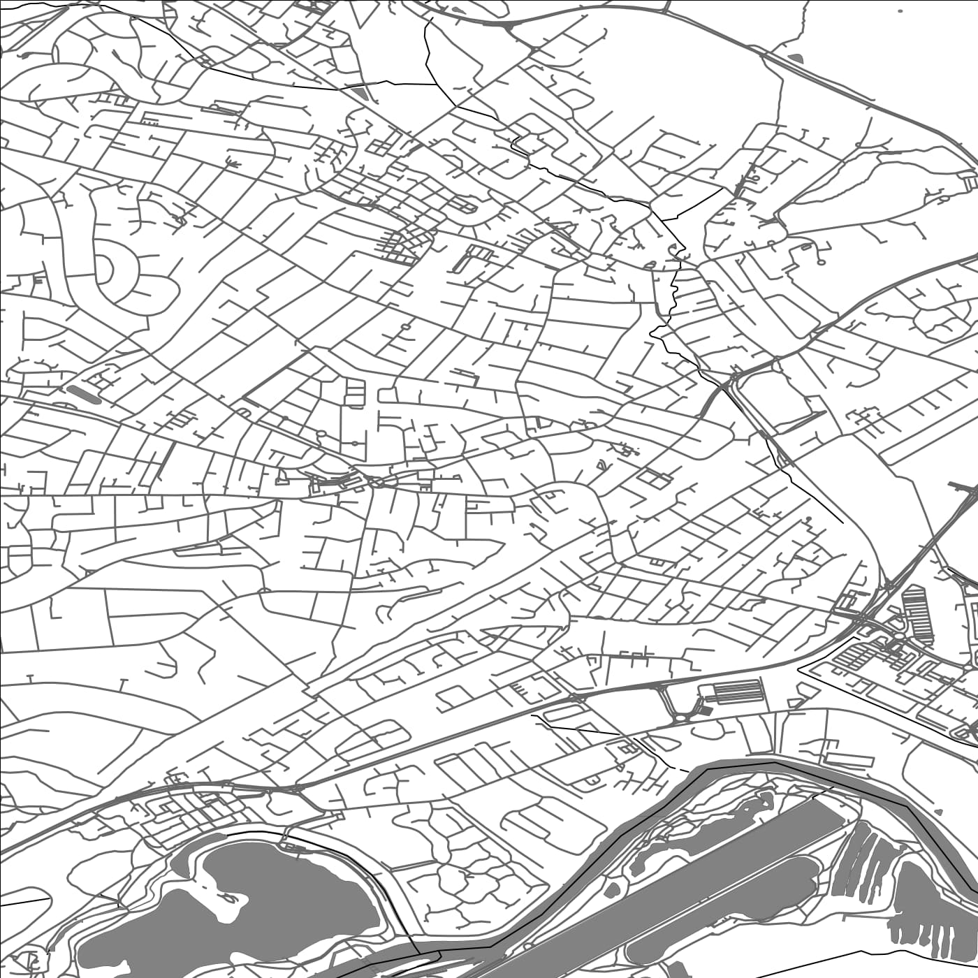 ROAD MAP OF CARLTON, UNITED KINGDOM BY MAPBAKES