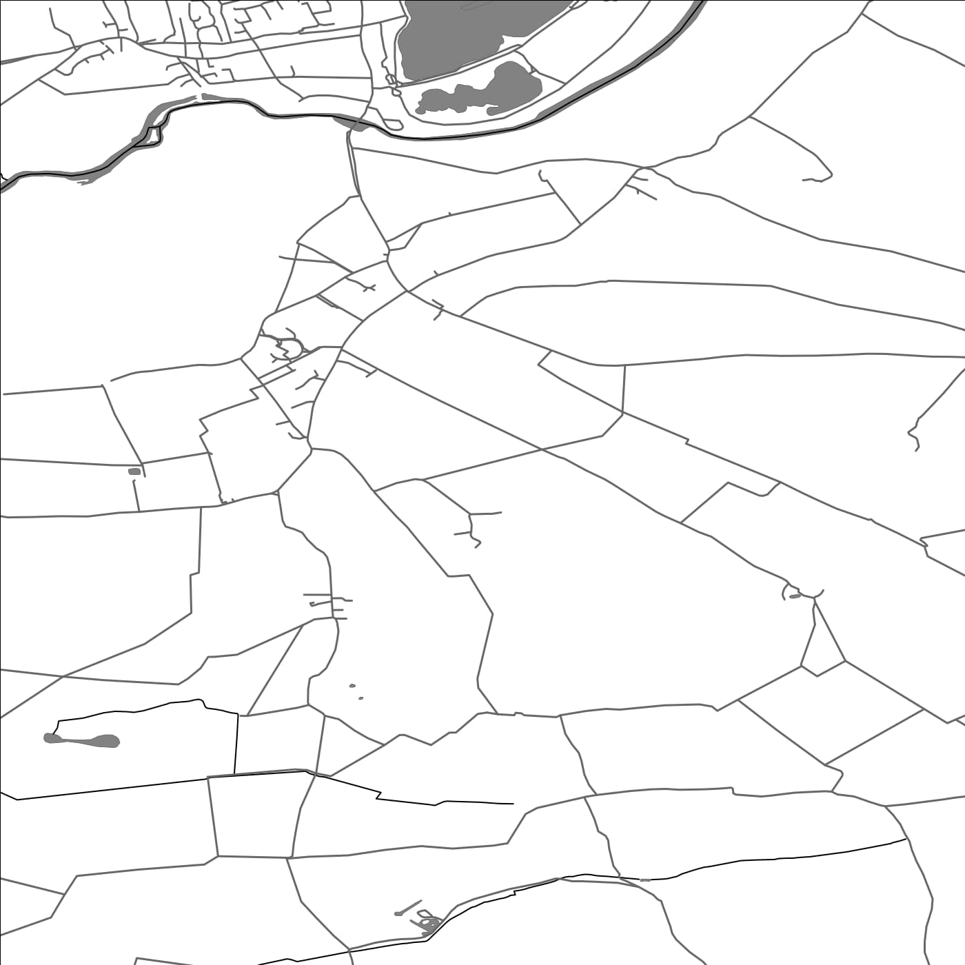 ROAD MAP OF CARLTON AND CHELLINGTON, UNITED KINGDOM BY MAPBAKES