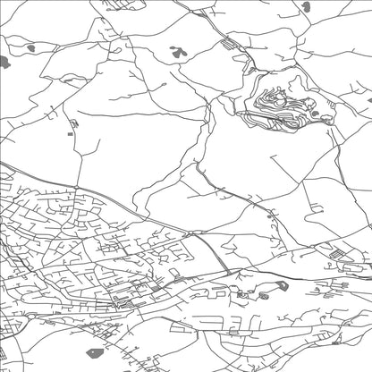 ROAD MAP OF CARLYON, UNITED KINGDOM BY MAPBAKES