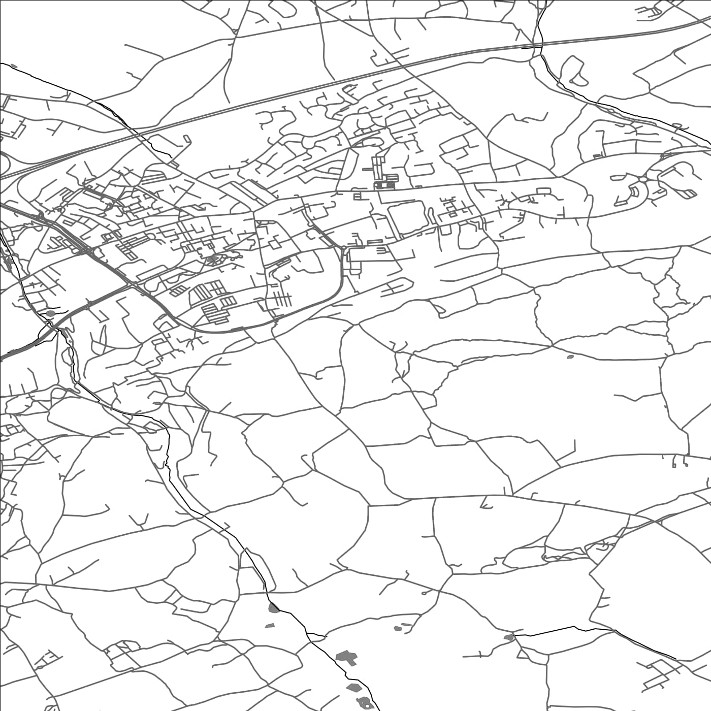 ROAD MAP OF CARN BREA, UNITED KINGDOM BY MAPBAKES