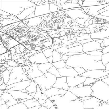 ROAD MAP OF CARN BREA, UNITED KINGDOM BY MAPBAKES