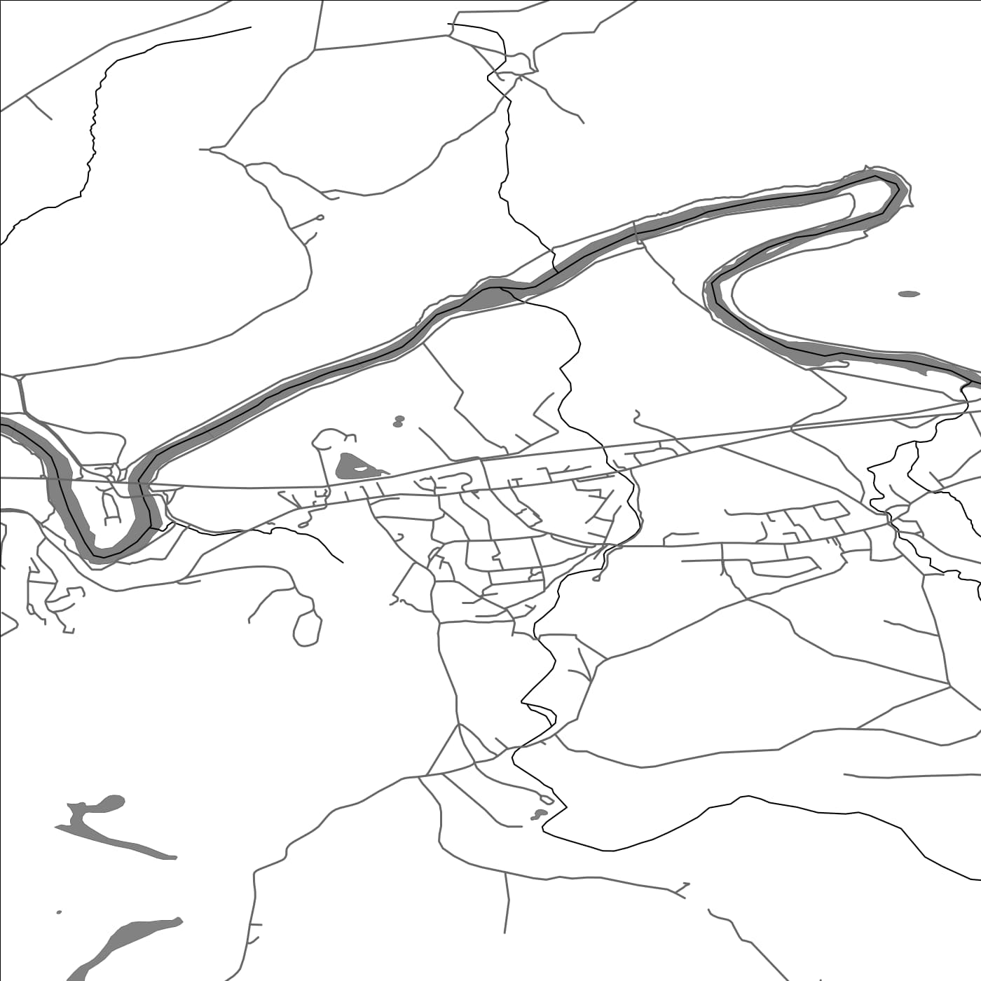 ROAD MAP OF CATON-WITH-LITTLEDALE, UNITED KINGDOM BY MAPBAKES