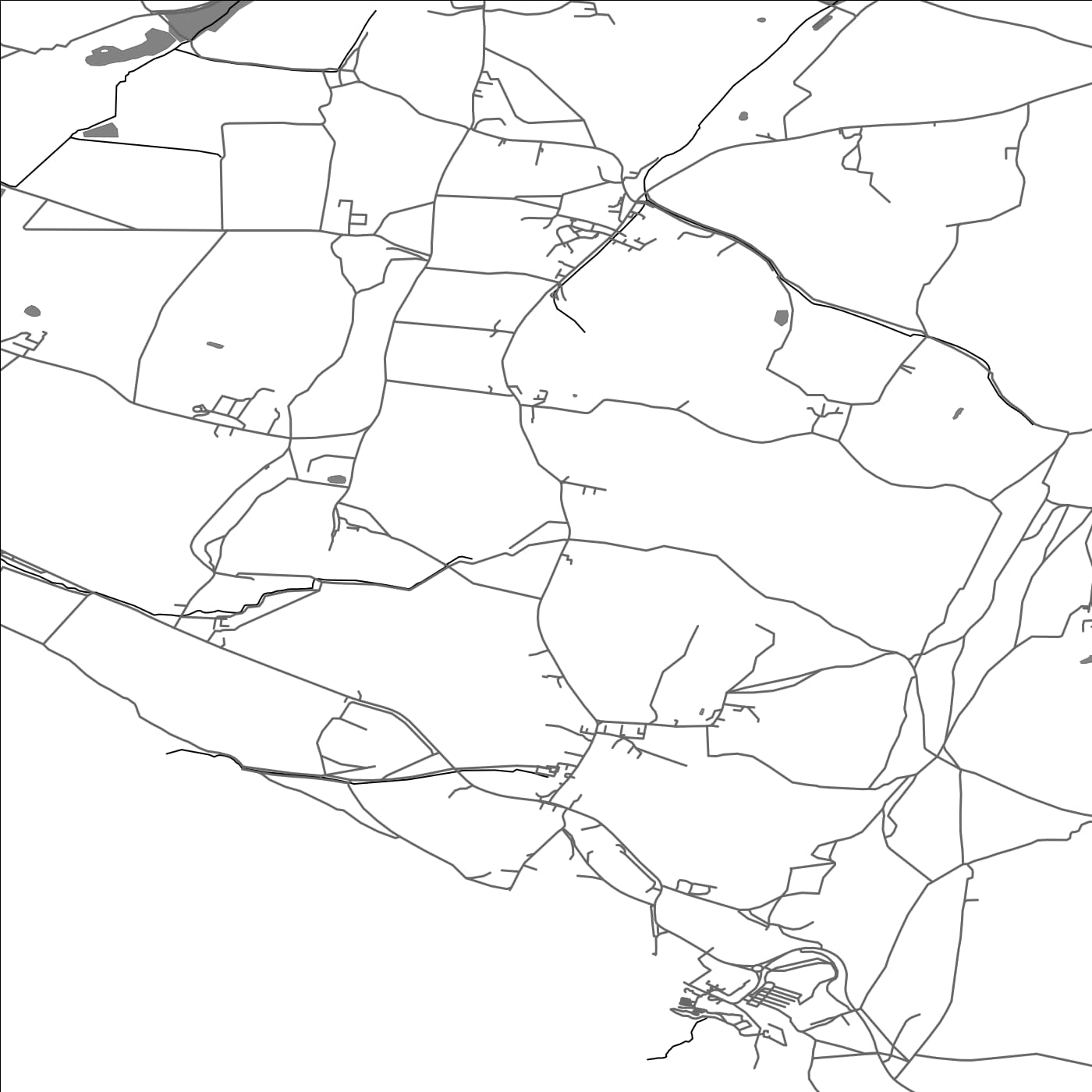 ROAD MAP OF CHALE, UNITED KINGDOM BY MAPBAKES