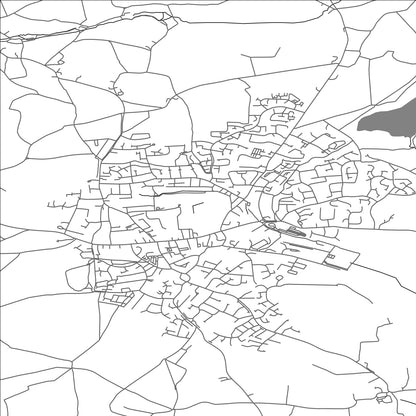 ROAD MAP OF CHARD TOWN, UNITED KINGDOM BY MAPBAKES