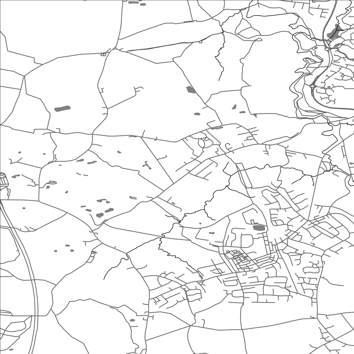 ROAD MAP OF CHARNOCK RICHARD, UNITED KINGDOM BY MAPBAKES